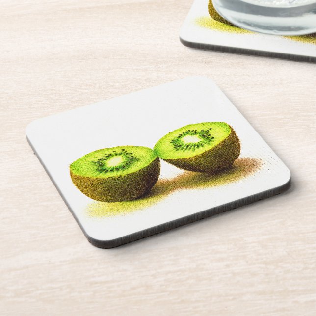 "Kiwifruit" Cute Photo. Buy Now Beverage Coaster (Left Side)