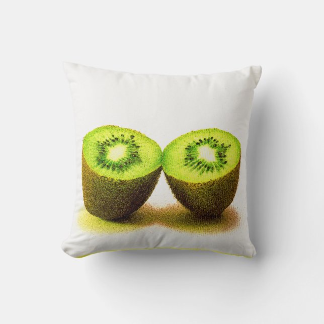 "Kiwifruit" Cute Photo. Buy Now Throw Pillow (Front)