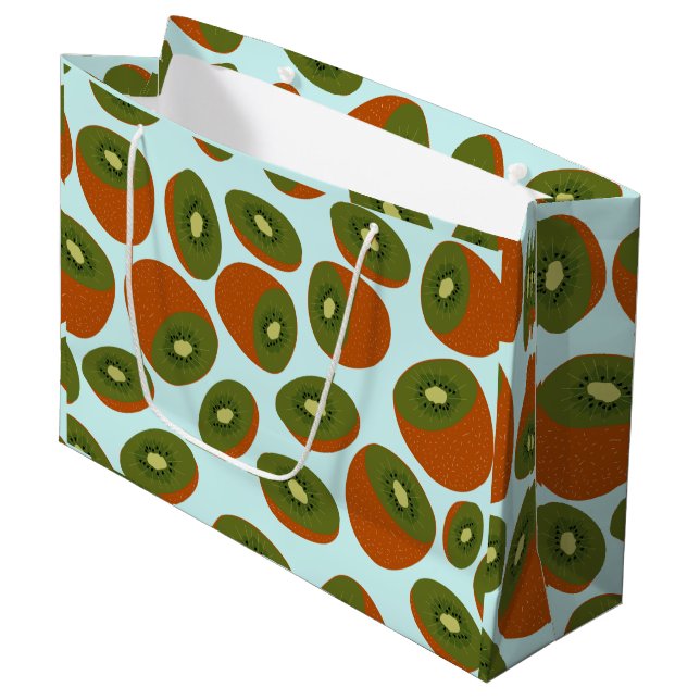Kiwifruit Pattern Large Gift Bag (Front Angled)