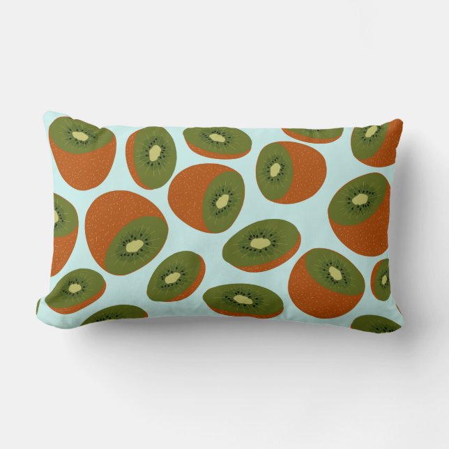 Kiwifruit Pattern Lumbar Pillow (Front)
