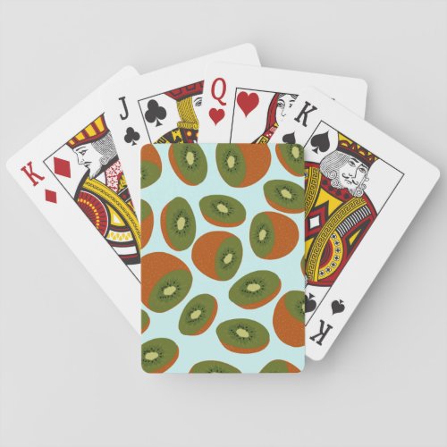 Kiwifruit Pattern Poker Cards