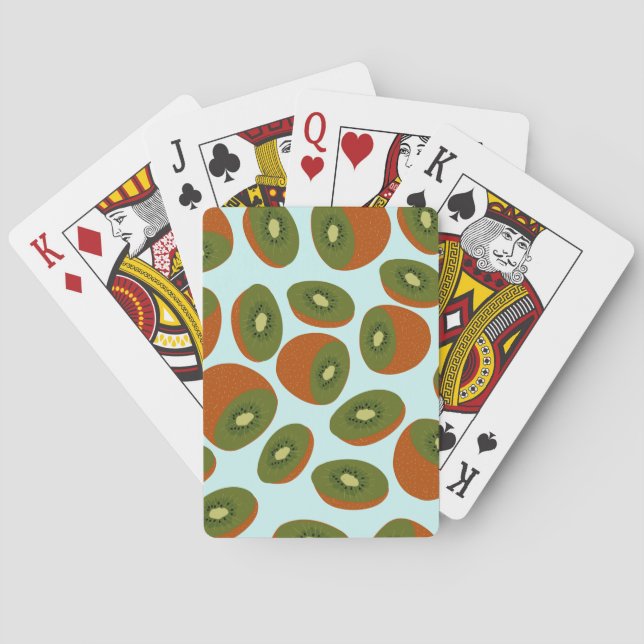 Kiwifruit Pattern Poker Cards (Back)