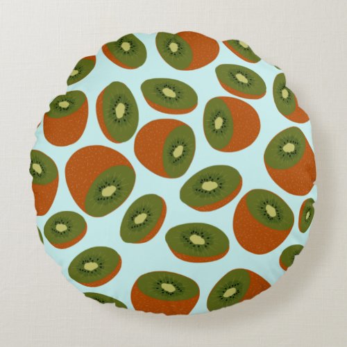 Kiwifruit Pattern Round Pillow