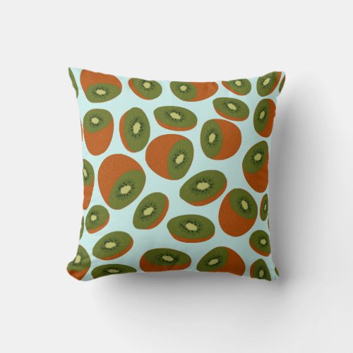 Kiwifruit Pattern Throw Pillow