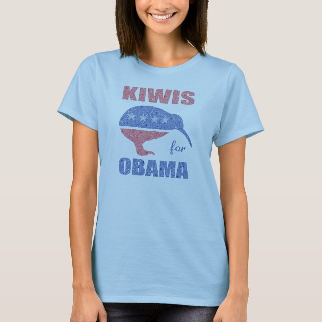 Kiwis for Obama Womens New Zealand Shirt (Front)