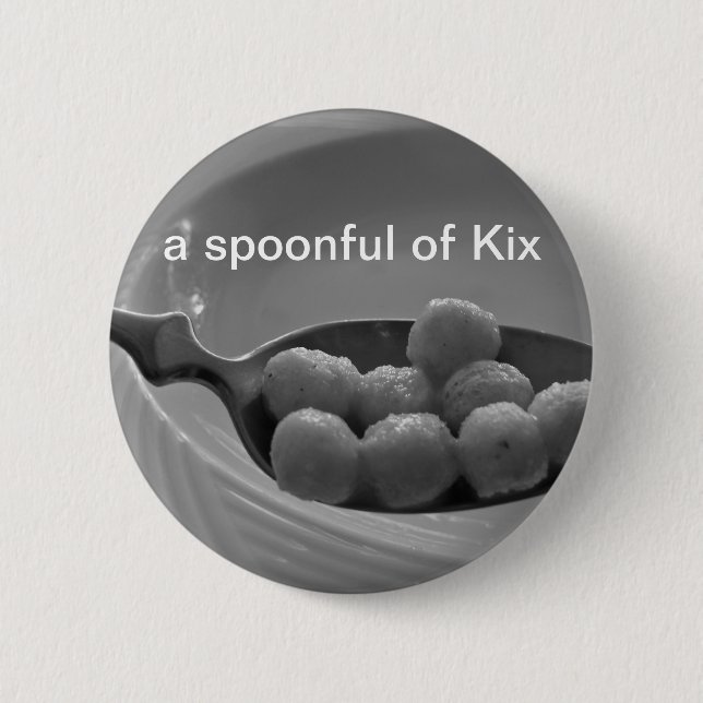 Kix cereal pinback button (Front)