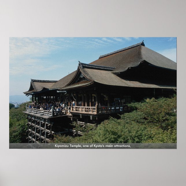 Kiyomizu Temple, one of Kyoto's main attractions, Poster (Front)