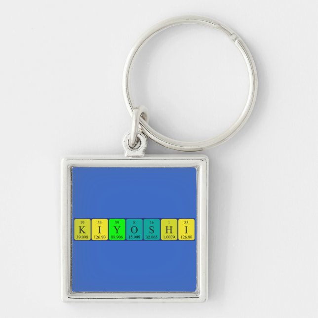 Kiyoshi periodic table name keyring (Front)