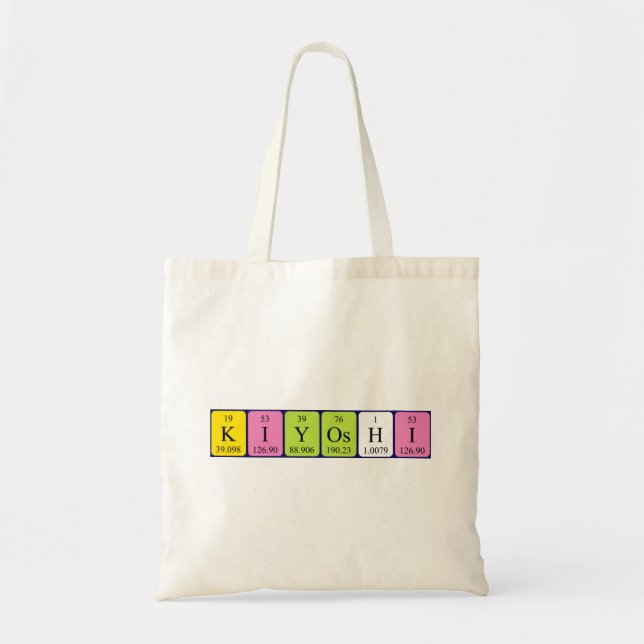 Kiyoshi periodic table name tote bag (Front)