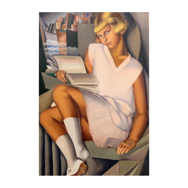 Kizette en Rose | Tamara de Lempicka | Acrylic Print (Front)