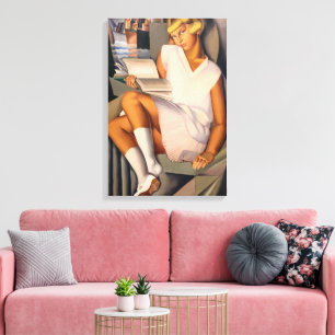 Kizette en Rose Tamara de Lempicka Canvas Print
