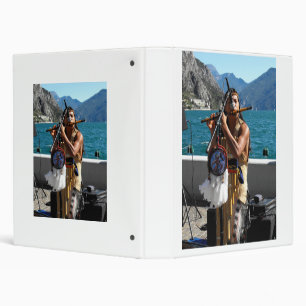 Kjari and pipes at lake Garda, Italy. 3 Ring Binder