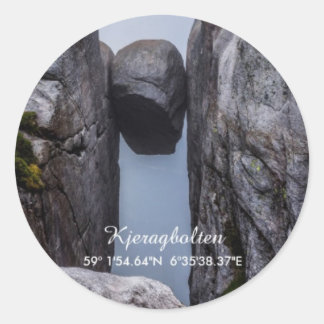 Kjeragbolten Classic Round Sticker