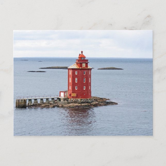 Kjeungskjaer Lighthouse, Norway Postcard (Front)