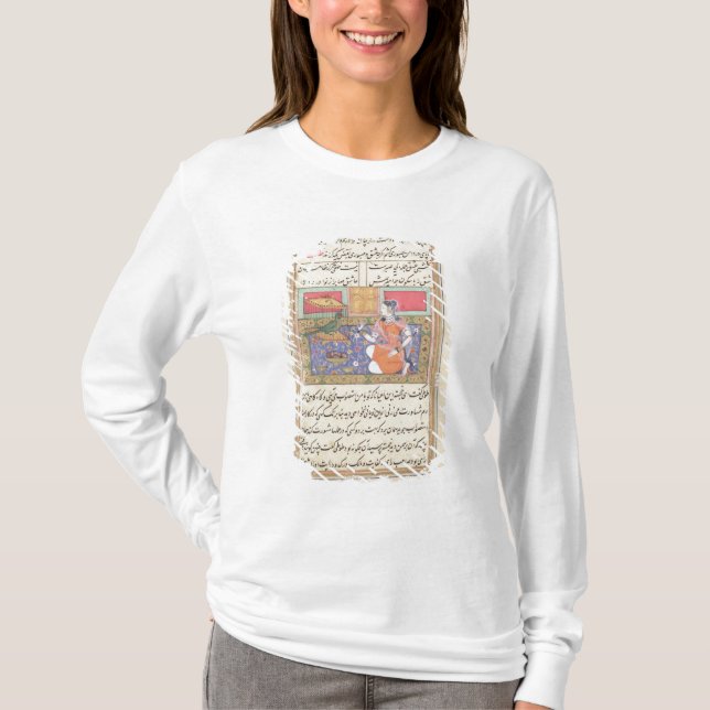 Kjujista, the Merchant's Wife, talking to a Parrot T-Shirt (Front)