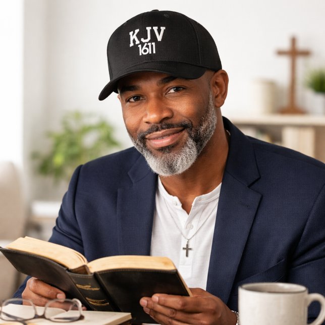 KJV 1611 Black and White Baseball Hat (Creator Uploaded)