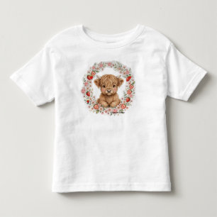 KJV Bible-Strawberry Highland Cow Calf Toddler T-shirt