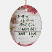 KJV Bible Verse Christmas Ceramic Ornament | Zazzle