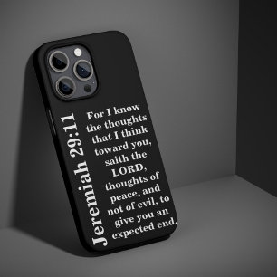 KJV Black Jeremiah 29:11 Bible Verse  iPhone 16 Pro Max Case