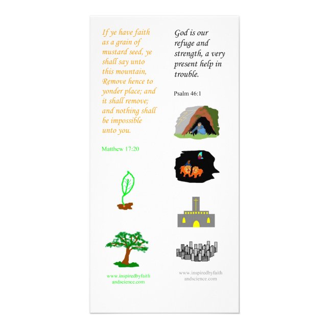 KJV faith as a mustard seed - Bible bookmark card (Front)