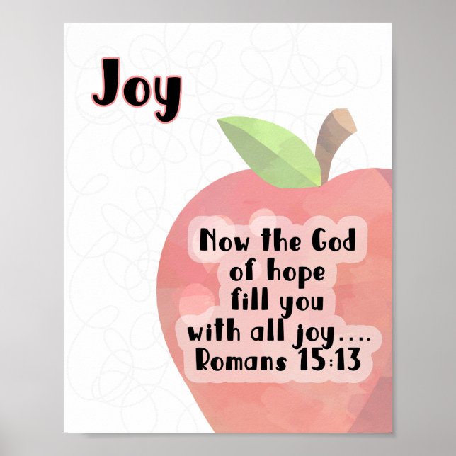 KJV Fruit of the Spirit Poster - Joy (Front)