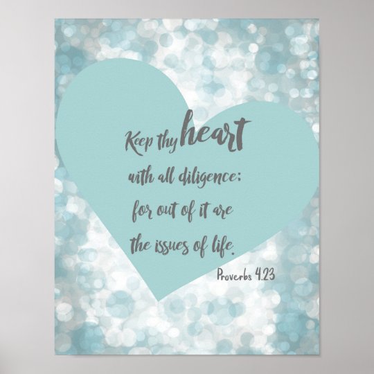 KJV Heart Bible Verse Poster | Zazzle.com