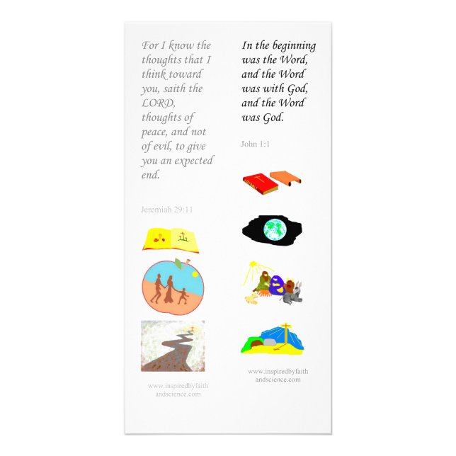 KJV In the Beginning - Bible bookmark card (Front)