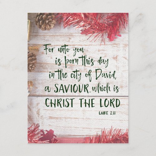 KJV Luke Bible Verse Christmas Enclosure Card