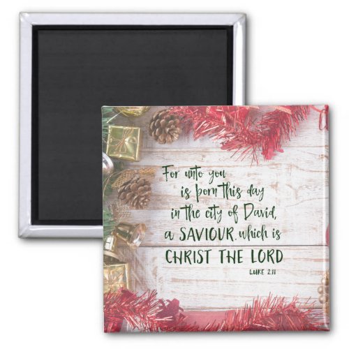 KJV Luke Bible Verse Christmas  Magnet