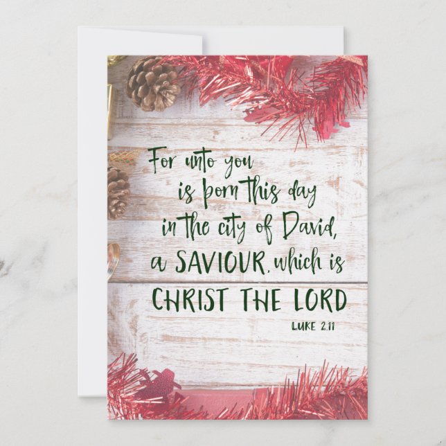 KJV Scripture Christmas Holiday Card (Front)