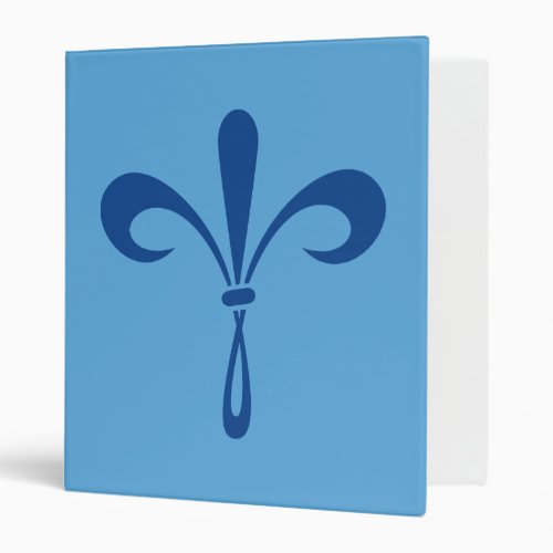 KKG Fleur de Lis Deep Blue Binder