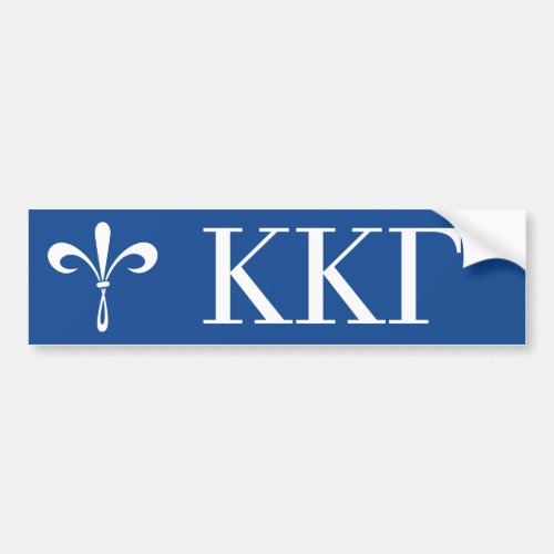 KKG Fleur de Lis Deep Blue Bumper Sticker