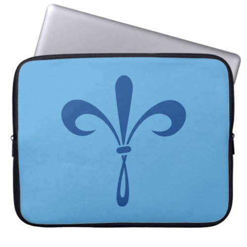 KKG Fleur de Lis Deep Blue Laptop Sleeve