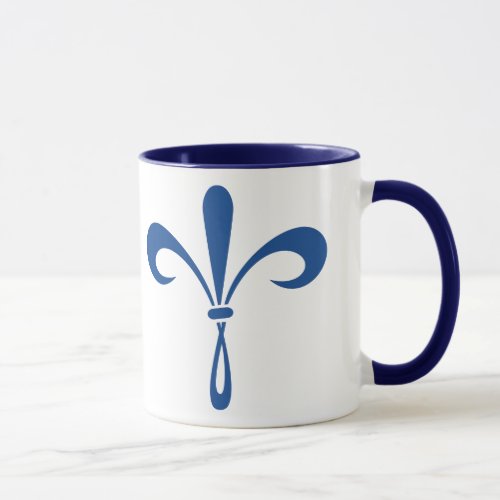 KKG Fleur de Lis Deep Blue Mug