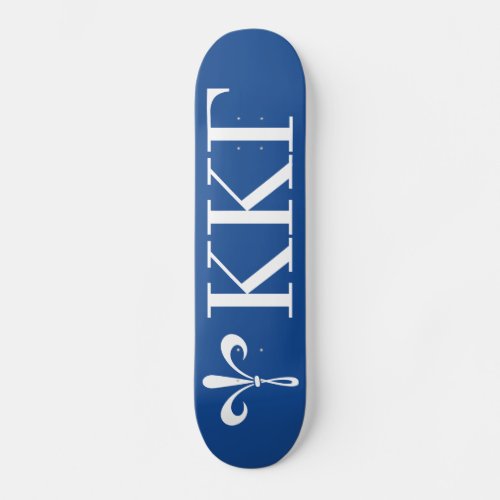KKG Fleur de Lis Deep Blue Skateboard Deck