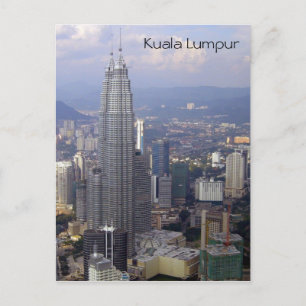 kl skyline towers postcard