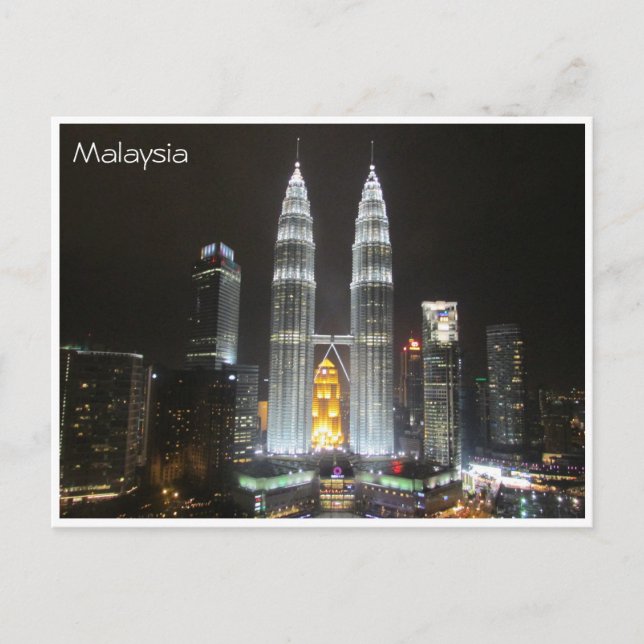 kl towers malaysia postcard (Front)