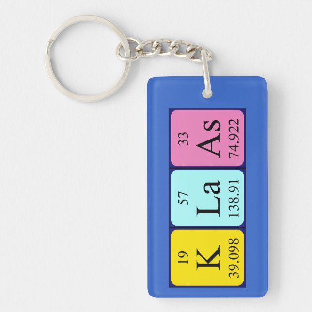 Klaas periodic table name keyring (Front)
