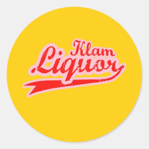 Klam Liquor Classic Round Sticker