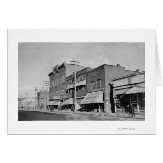 Klamath Falls, OR View looking up Main Street Cards (Front Horizontal)