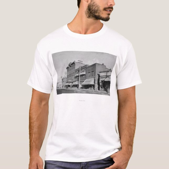 Klamath Falls, OR View looking up Main Street T-Shirt (Front)