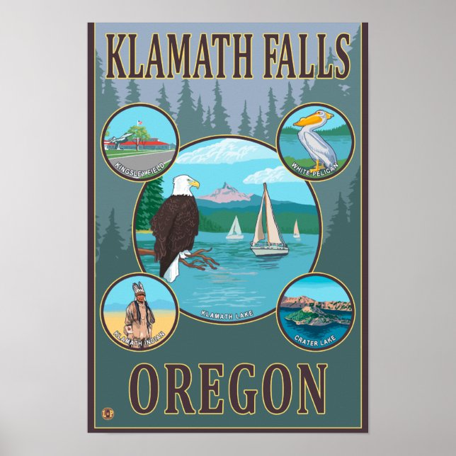 Klamath Falls, OregonScenic Travel Poster (Front)