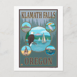 Klamath Falls, OregonScenic Travel Poster Postcard