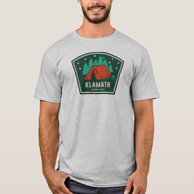 Klamath National Forest Camping T-Shirt (Front)