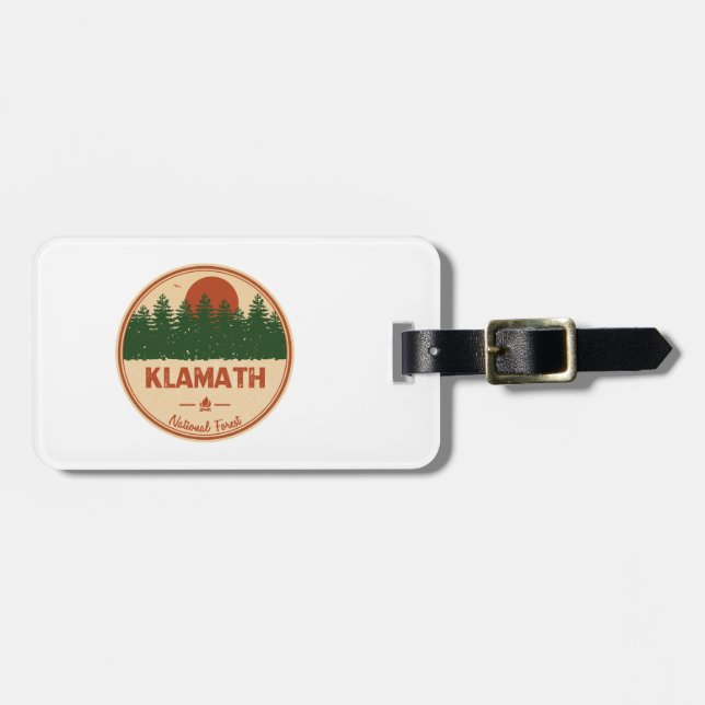 Klamath National Forest Luggage Tag (Front Horizontal)