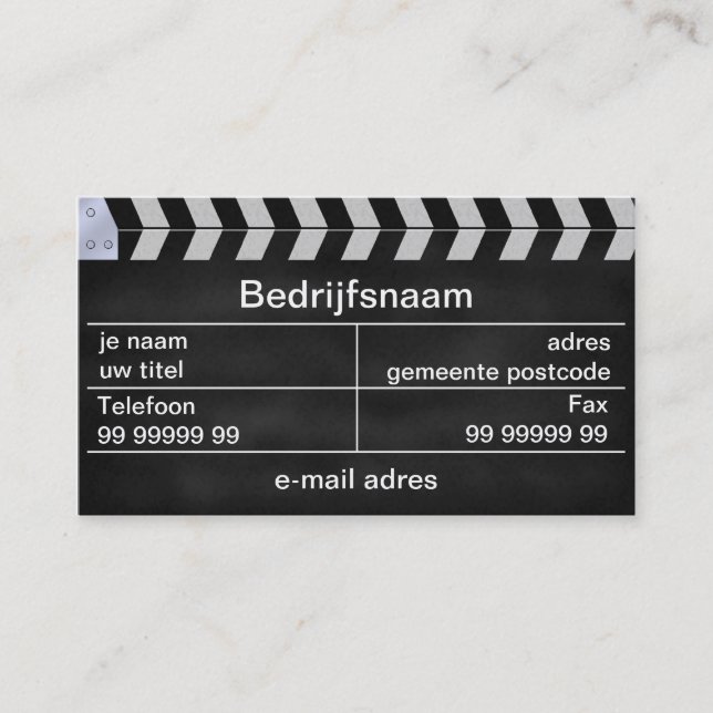 klap bioscoop business card (Front)