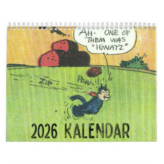 Klassic Kartoon Kat 2026 Calendar