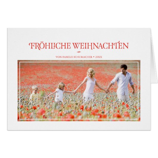 Klassische Feiertags-Gruß (Front Horizontal)