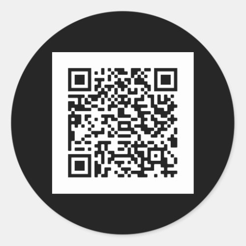 Klassischer Rundaufkleber mit eigenem QR Code Classic Round Sticker