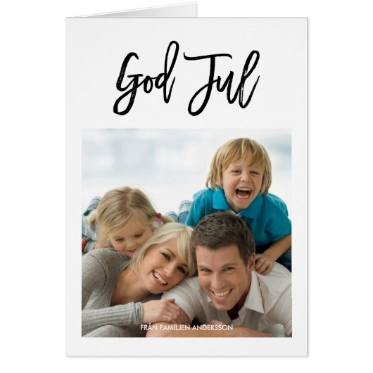 Klassisk jul fotohälsnings cards (Front)